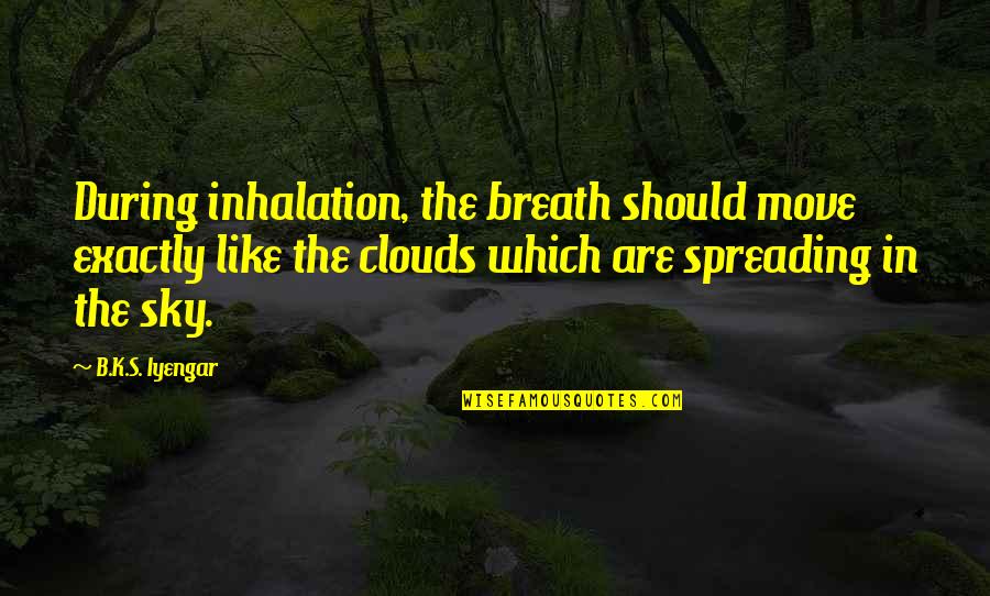 Frizzelle Wayne Quotes By B.K.S. Iyengar: During inhalation, the breath should move exactly like Frizzelle Wayne Quotes By B.K.S. Iyengar: During inhalation, the breath should move exactly like