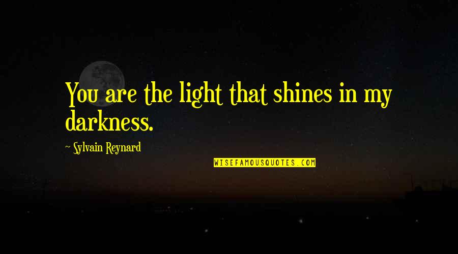 From Darkness Into Light Quotes By Sylvain Reynard: You are the light that shines in my