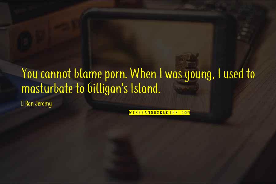 From Island To Island Quotes By Ron Jeremy: You cannot blame porn. When I was young,