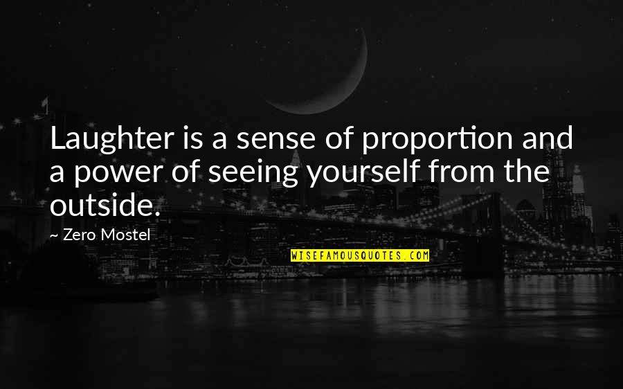 From Seeing Quotes By Zero Mostel: Laughter is a sense of proportion and a