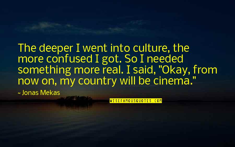 From The Country Quotes By Jonas Mekas: The deeper I went into culture, the more From The Country Quotes By Jonas Mekas: The deeper I went into culture, the more