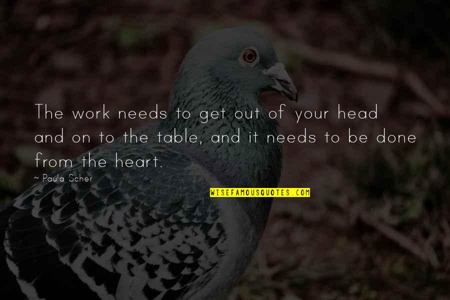 From The Heart Quotes By Paula Scher: The work needs to get out of your