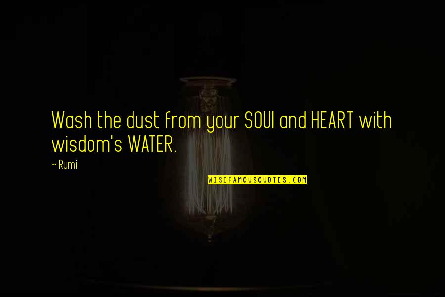 From The Heart Quotes By Rumi: Wash the dust from your SOUl and HEART