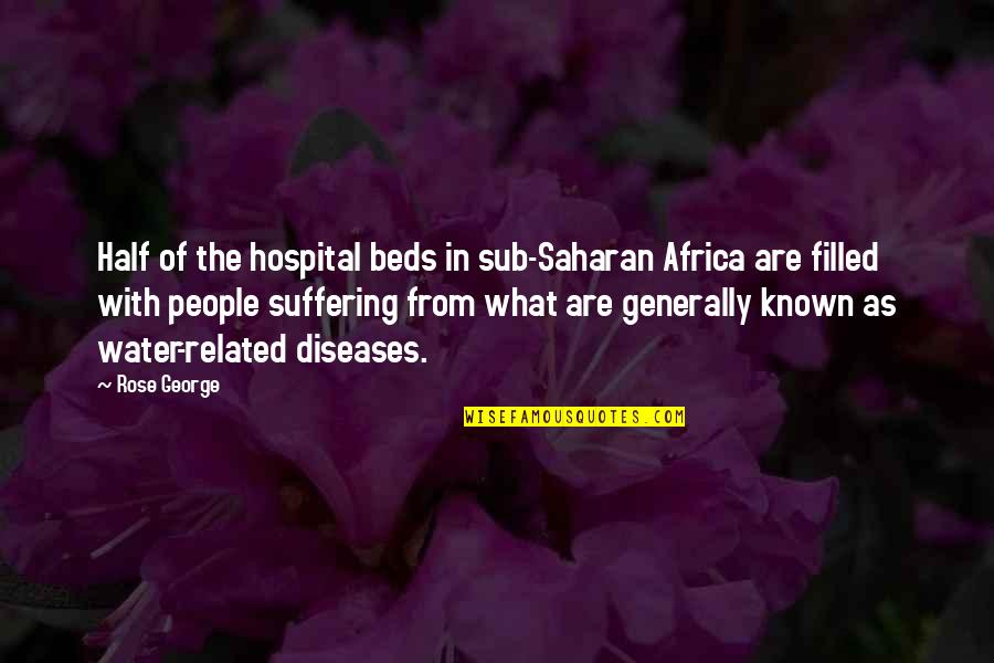 From The Water Quotes By Rose George: Half of the hospital beds in sub-Saharan Africa