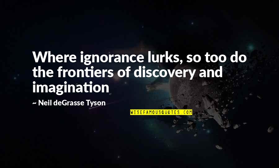 Frontiers Quotes By Neil DeGrasse Tyson: Where ignorance lurks, so too do the frontiers