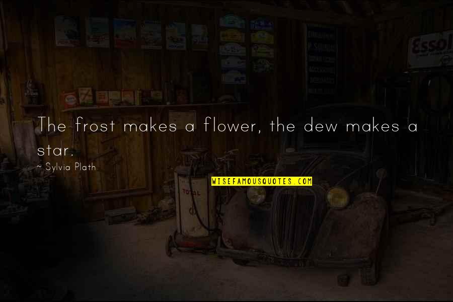 Frost Quotes By Sylvia Plath: The frost makes a flower, the dew makes