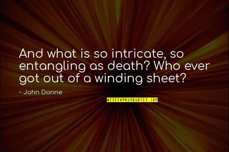 Frosted Glass Quotes By John Donne: And what is so intricate, so entangling as