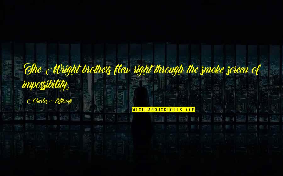 Frosties Tiger Quotes By Charles Kettering: The Wright brothers flew right through the smoke Frosties Tiger Quotes By Charles Kettering: The Wright brothers flew right through the smoke
