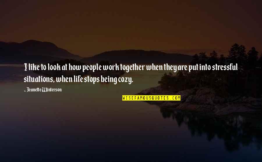 Frozen Lake Funny Quotes By Jeanette Winterson: I like to look at how people work