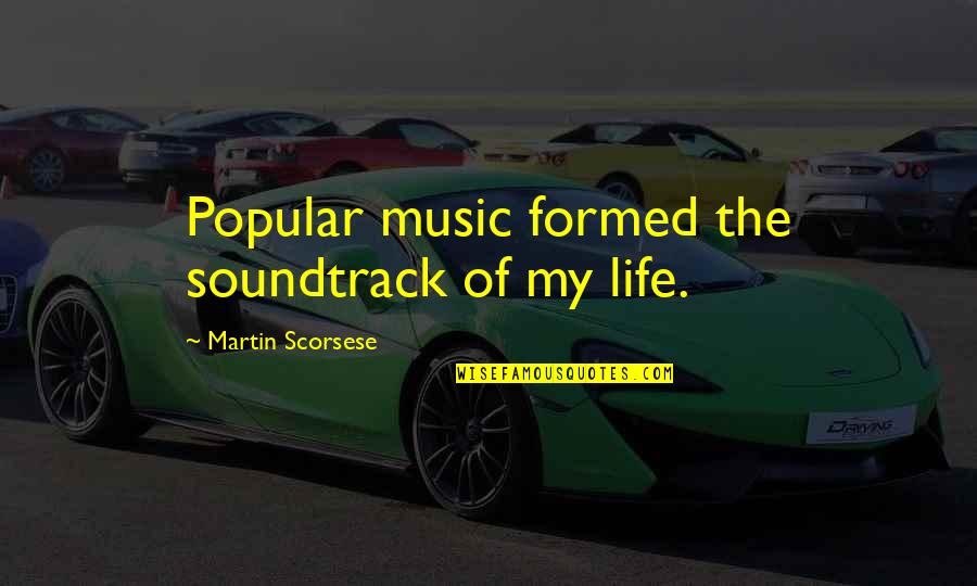 Frozen Rose Quotes By Martin Scorsese: Popular music formed the soundtrack of my life.