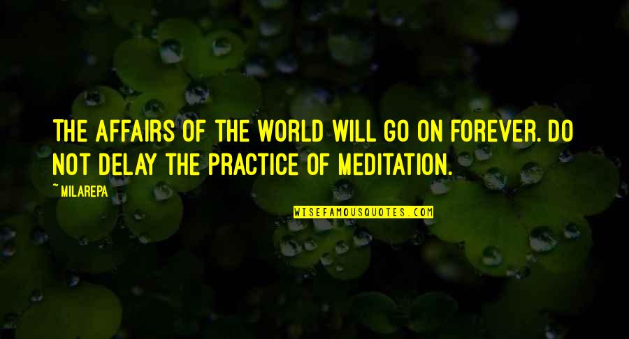 Fructuoso Garcia Quotes By Milarepa: The affairs of the world will go on