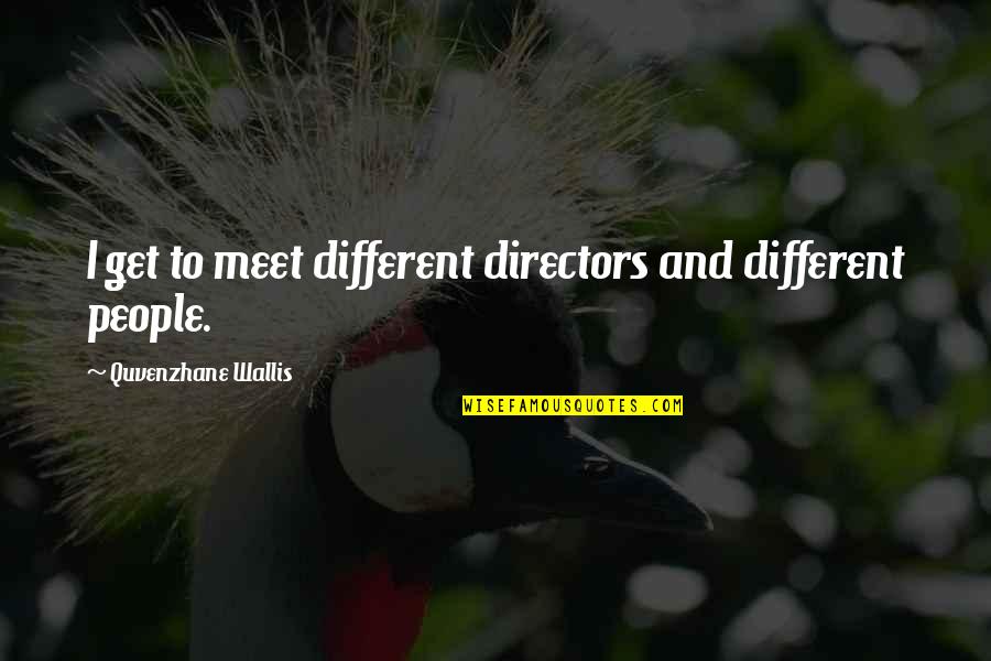 Fruehling An Der Quotes By Quvenzhane Wallis: I get to meet different directors and different Fruehling An Der Quotes By Quvenzhane Wallis: I get to meet different directors and different