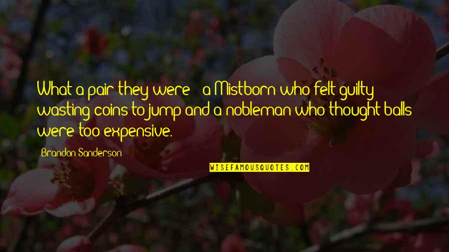 Frugality Quotes By Brandon Sanderson: What a pair they were - a Mistborn