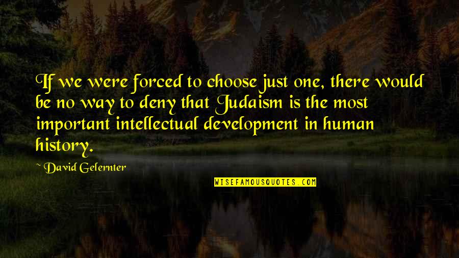 Frustacion Quotes By David Gelernter: If we were forced to choose just one, Frustacion Quotes By David Gelernter: If we were forced to choose just one,