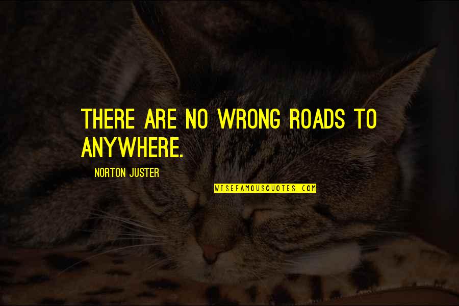 Frustrating Relationships Quotes By Norton Juster: There are no wrong roads to anywhere.