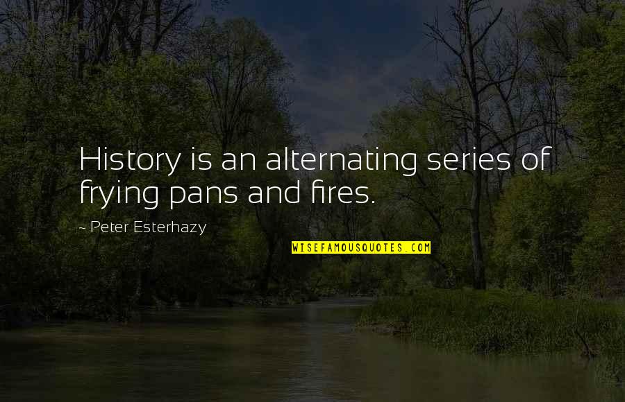Frying Pans Quotes By Peter Esterhazy: History is an alternating series of frying pans