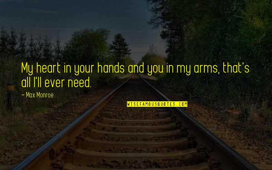 Frykberg Md Quotes By Max Monroe: My heart in your hands and you in