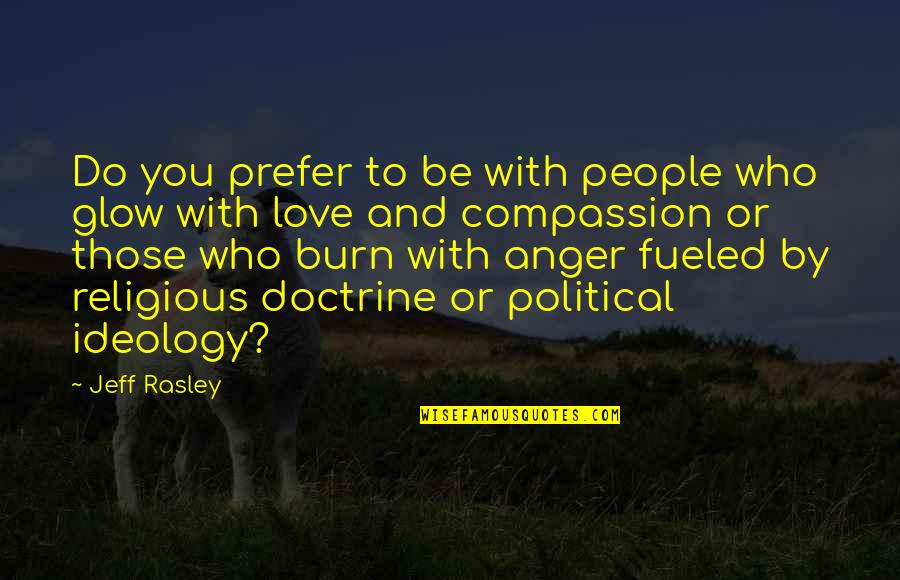 Fueled By Anger Quotes By Jeff Rasley: Do you prefer to be with people who