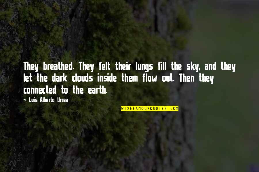 Fuelling Or Fueling Quotes By Luis Alberto Urrea: They breathed. They felt their lungs fill the