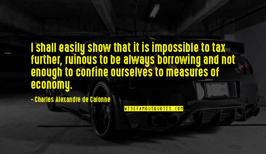 Fuglesangs Quotes By Charles Alexandre De Calonne: I shall easily show that it is impossible Fuglesangs Quotes By Charles Alexandre De Calonne: I shall easily show that it is impossible