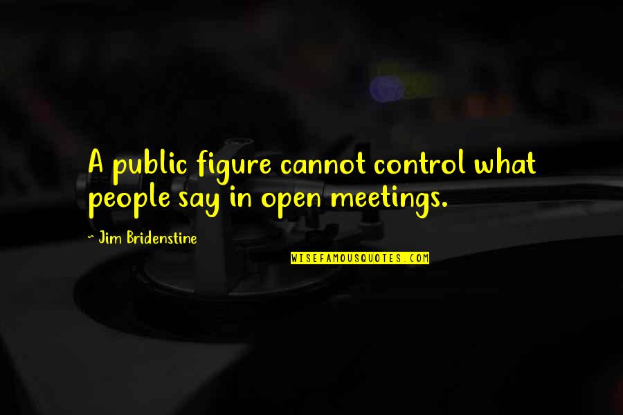 Fugure Quotes By Jim Bridenstine: A public figure cannot control what people say