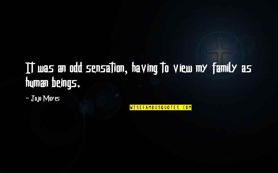 Fuigiq Quotes By Jojo Moyes: It was an odd sensation, having to view
