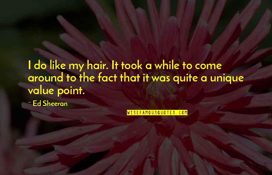 Fujishiro Artist Quotes By Ed Sheeran: I do like my hair. It took a