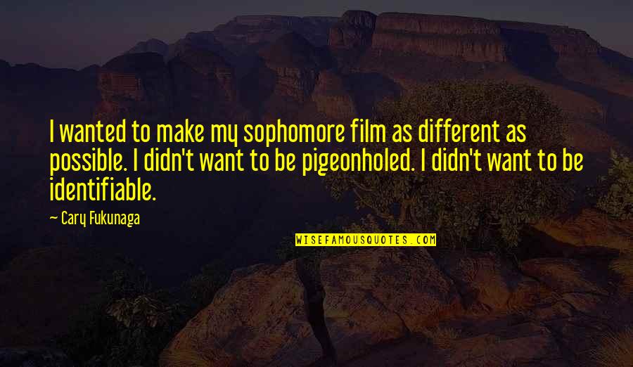 Fukunaga Quotes By Cary Fukunaga: I wanted to make my sophomore film as Fukunaga Quotes By Cary Fukunaga: I wanted to make my sophomore film as