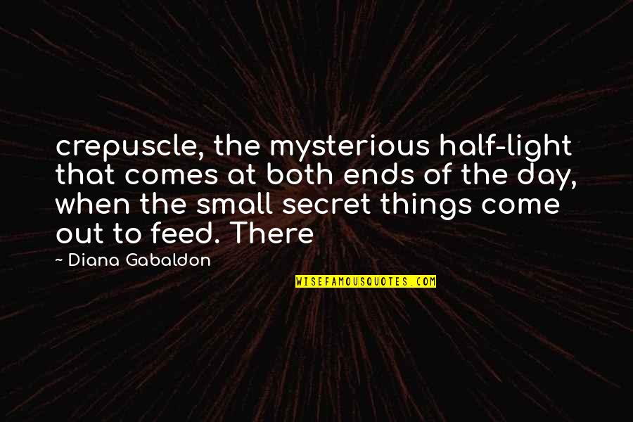 Fulco Ruffo Quotes By Diana Gabaldon: crepuscle, the mysterious half-light that comes at both Fulco Ruffo Quotes By Diana Gabaldon: crepuscle, the mysterious half-light that comes at both
