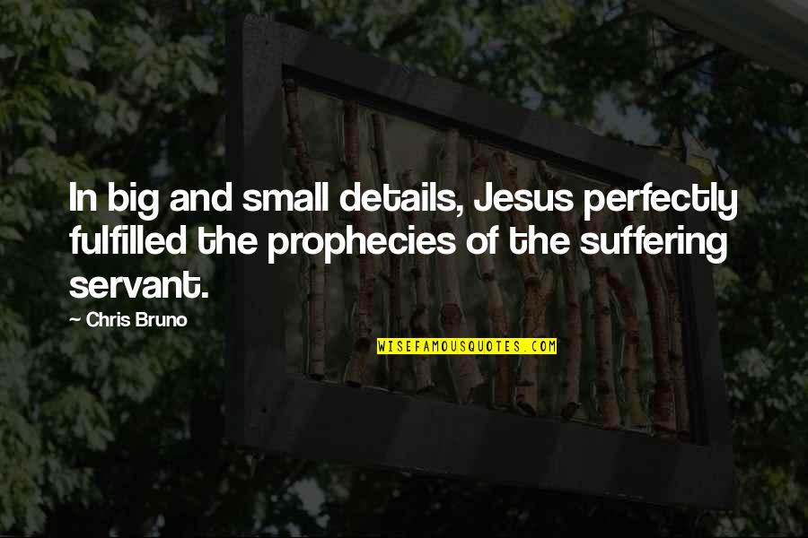 Fulfilled Quotes By Chris Bruno: In big and small details, Jesus perfectly fulfilled