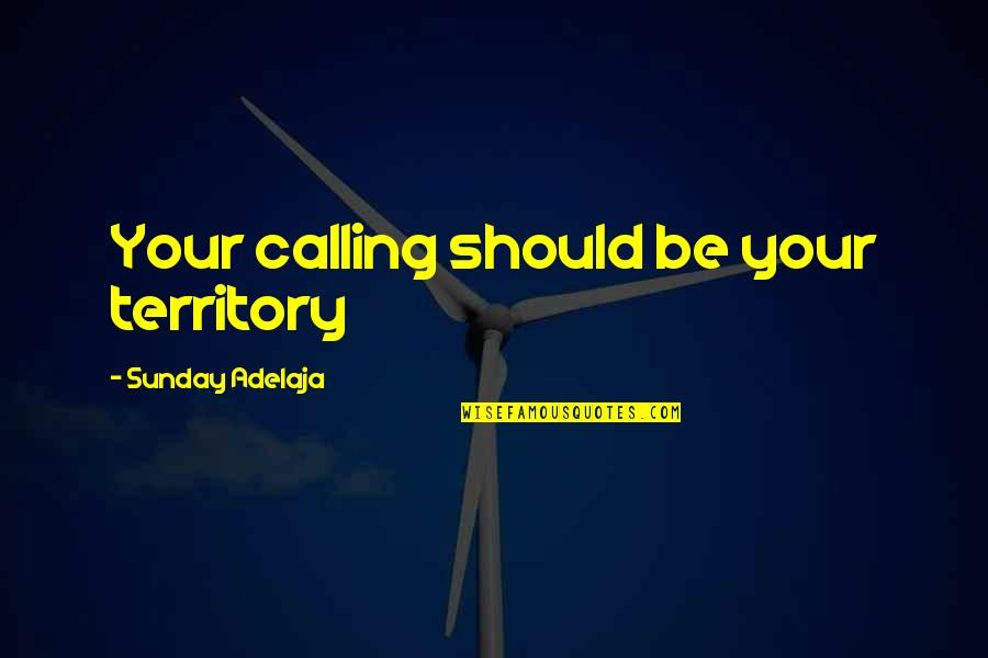 Fulfilling Life Quotes By Sunday Adelaja: Your calling should be your territory