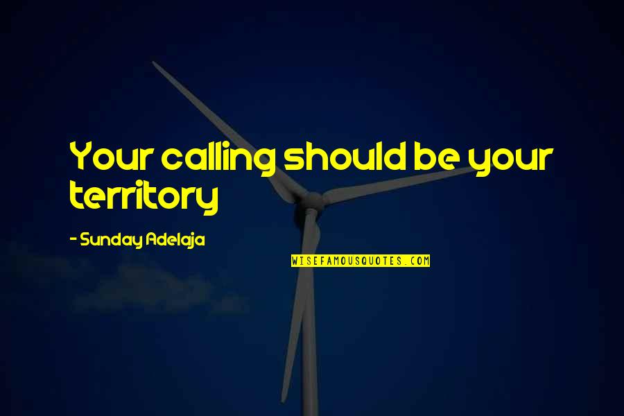 Fulfilling Work Quotes By Sunday Adelaja: Your calling should be your territory Fulfilling Work Quotes By Sunday Adelaja: Your calling should be your territory