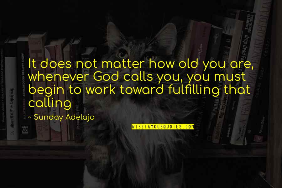 Fulfilling Work Quotes By Sunday Adelaja: It does not matter how old you are,