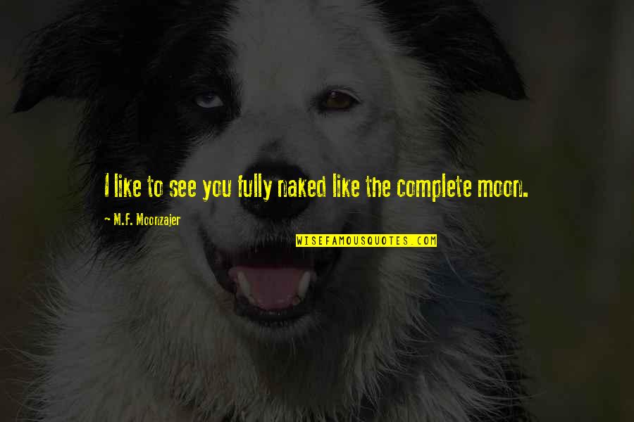 Fulgerul Explicatie Quotes By M.F. Moonzajer: I like to see you fully naked like Fulgerul Explicatie Quotes By M.F. Moonzajer: I like to see you fully naked like