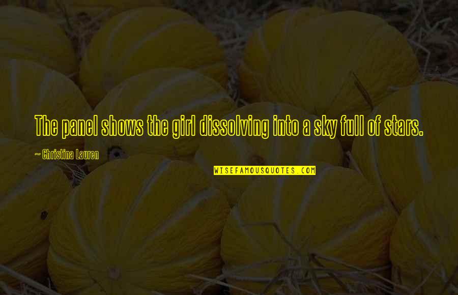 Full In Our Stars Quotes By Christina Lauren: The panel shows the girl dissolving into a