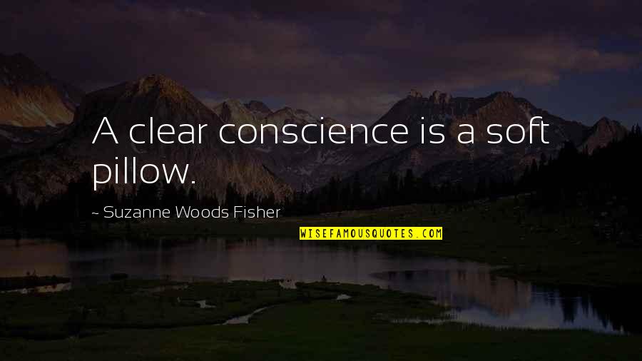 Full Of Doubts Quotes By Suzanne Woods Fisher: A clear conscience is a soft pillow.