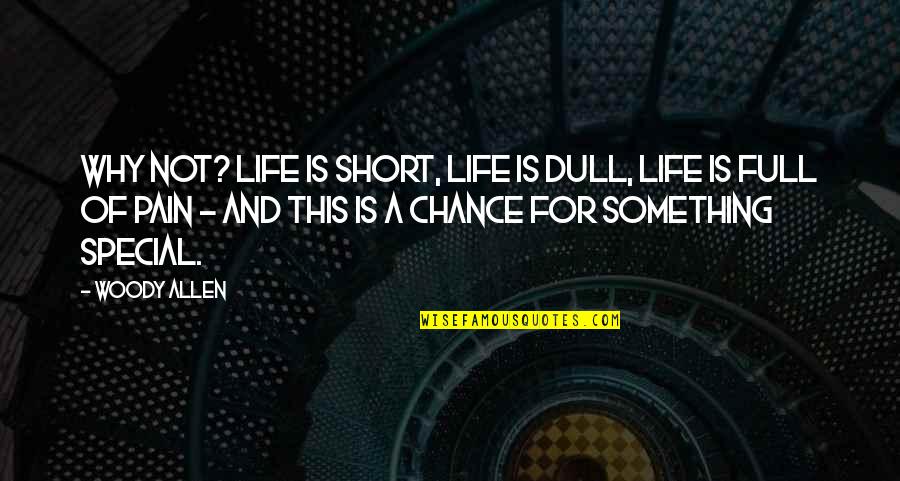 Full Of Pain Quotes By Woody Allen: Why not? Life is short, life is dull,