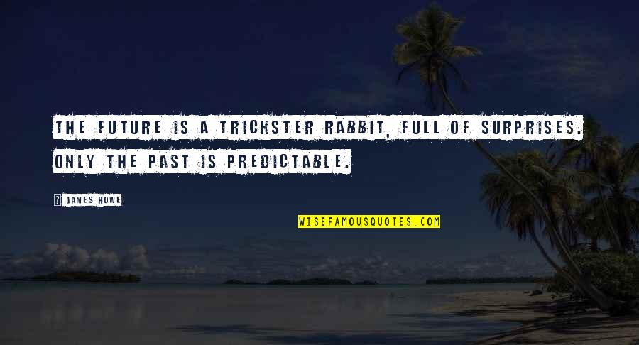Full Of Surprises Quotes By James Howe: The future is a trickster rabbit, full of