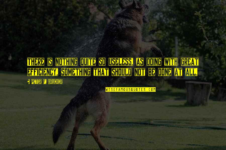 Fullfillment Quotes By Peter F. Drucker: There is nothing quite so useless, as doing Fullfillment Quotes By Peter F. Drucker: There is nothing quite so useless, as doing