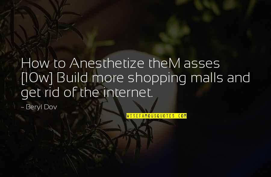 Fulterer Quotes By Beryl Dov: How to Anesthetize theM asses [10w] Build more