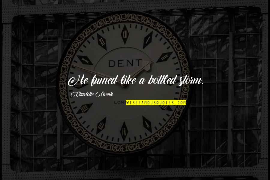 Fumed Quotes By Charlotte Bronte: He fumed like a bottled storm. Fumed Quotes By Charlotte Bronte: He fumed like a bottled storm.