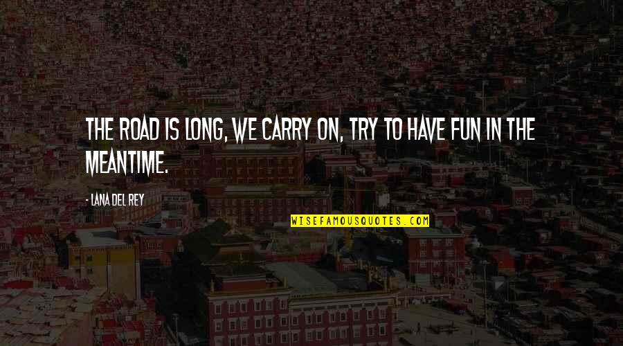 Fun And Happiness Quotes By Lana Del Rey: The road is long, we carry on, try