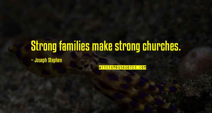 Fun And Playful Quotes By Joseph Stephen: Strong families make strong churches.