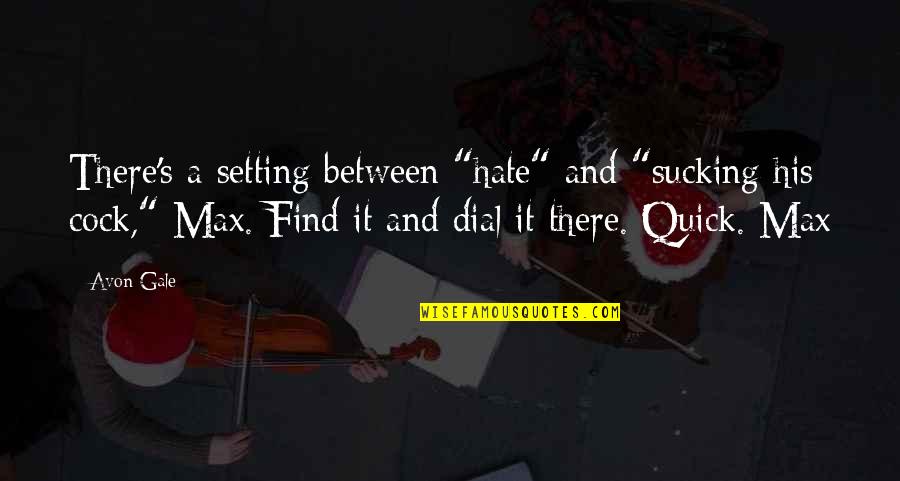 Fun At The Fair Quotes By Avon Gale: There's a setting between "hate" and "sucking his Fun At The Fair Quotes By Avon Gale: There's a setting between "hate" and "sucking his