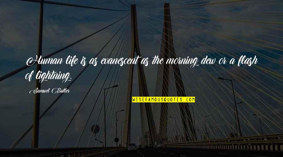 Fun Birthday Party Quotes By Samuel Butler: Human life is as evanescent as the morning