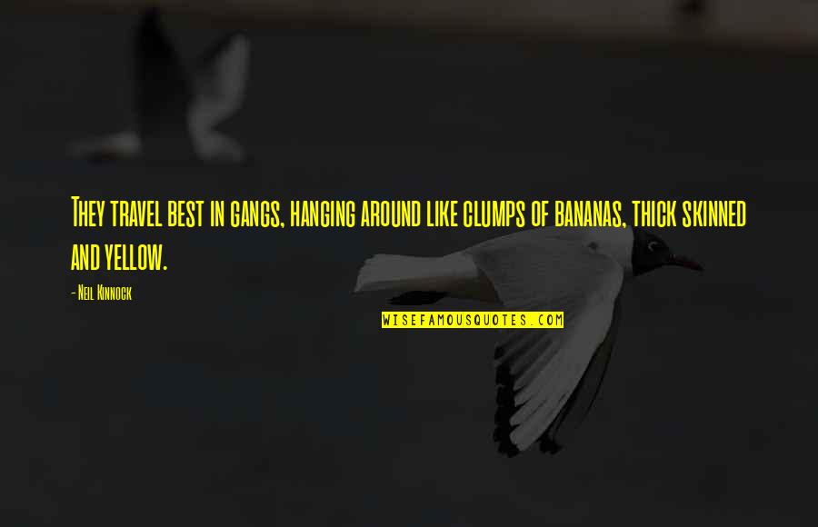 Fun Gymnastic Quotes By Neil Kinnock: They travel best in gangs, hanging around like Fun Gymnastic Quotes By Neil Kinnock: They travel best in gangs, hanging around like