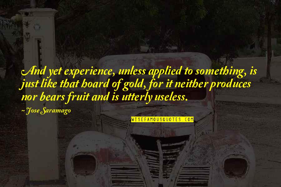Fun Tropical Quotes By Jose Saramago: And yet experience, unless applied to something, is Fun Tropical Quotes By Jose Saramago: And yet experience, unless applied to something, is