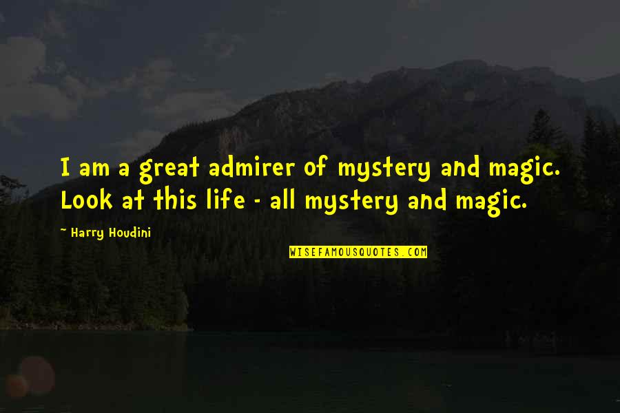 Funakoshi Eagle Quotes By Harry Houdini: I am a great admirer of mystery and