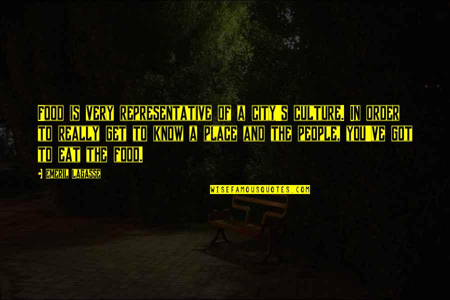 Fundaes Distancia Quotes By Emeril Lagasse: Food is very representative of a city's culture.