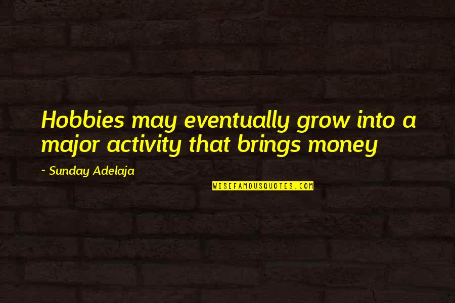 Fundamentalist Bible Quotes By Sunday Adelaja: Hobbies may eventually grow into a major activity